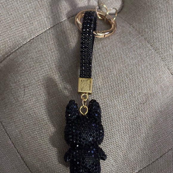 Black rhinestone, monster bag charm/keychain new - Picture 4 of 5